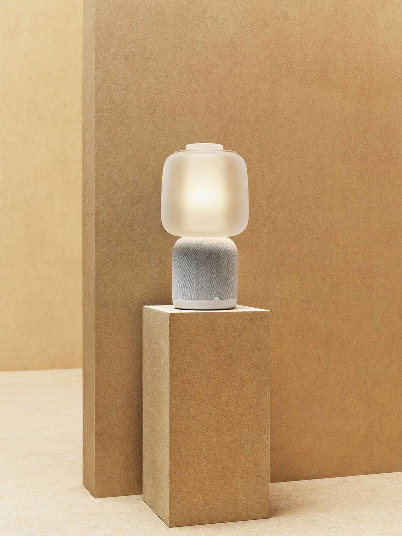 Symfonisk Table Lamp Speaker White Glass Shade