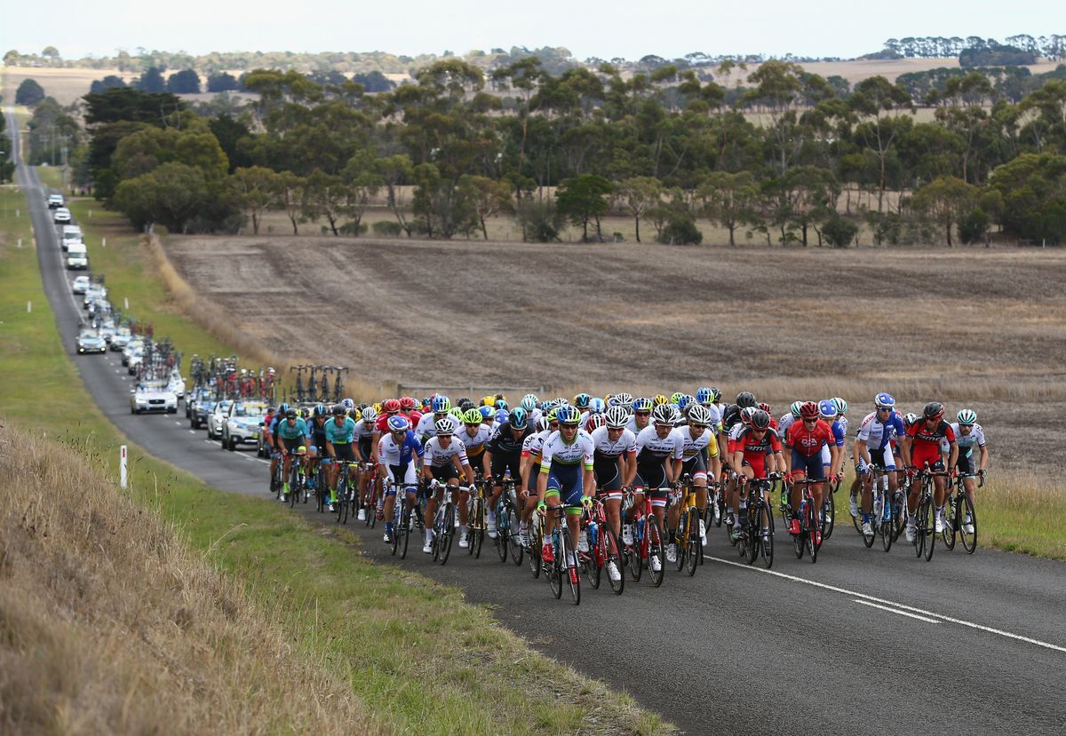 Orica-GreenEdge swell to the front