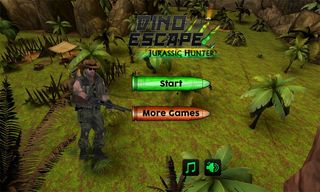 Dino Escape: Jurassic Hunter Menu