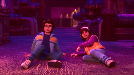 Steve and Dustin in Stranger Things: Tales from '85