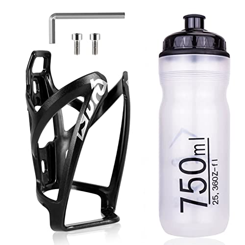 Lightweight Mountain Bike Water Bottle Cage Set With 750ml Universal Bpa Free Bottle Set for Outdoor Sports