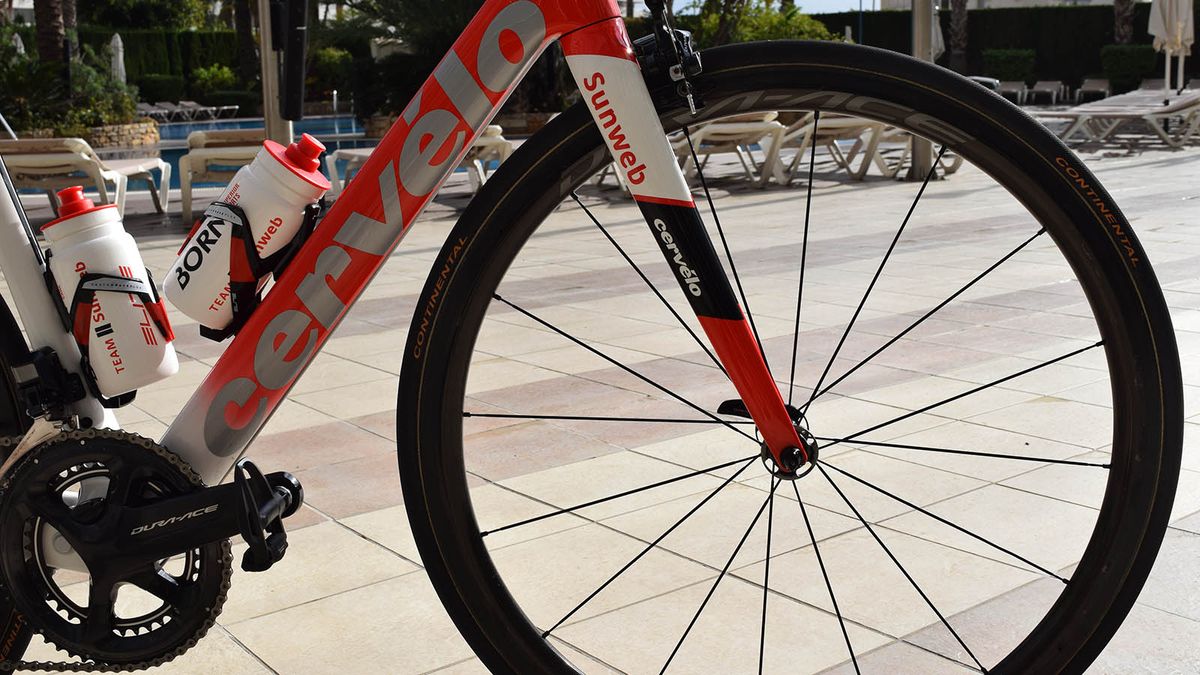 A closer look at the front end of the bike