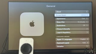 Apple TV Screensaver option in Settings
