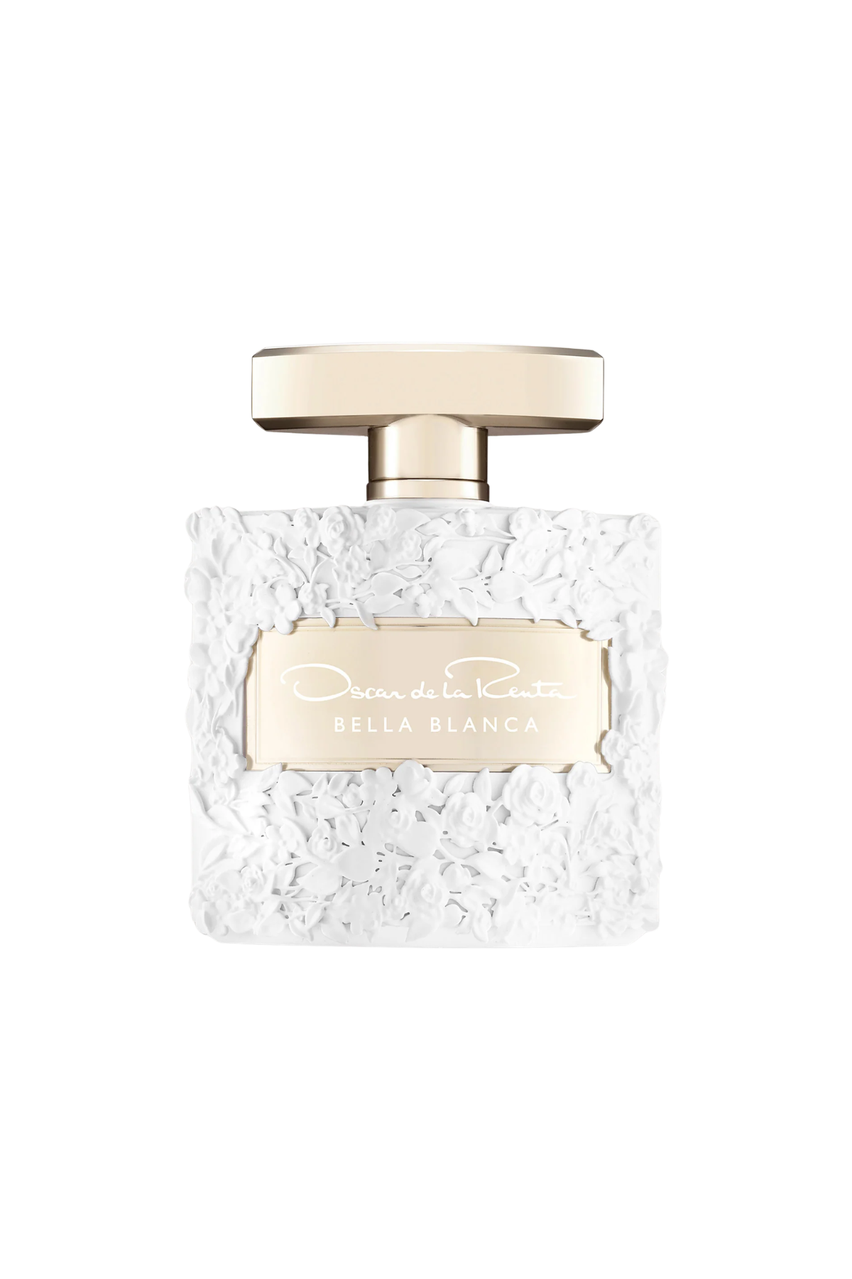A bottle of Oscar de La Renta Bella Nlanca, a Marie Claire Fragrance Award winning fragrance.