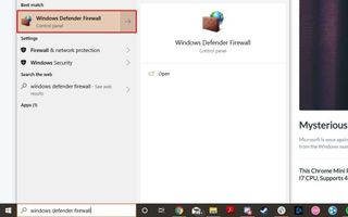 1. windows defender firewall