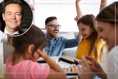 Stephen Mulhern drop in and main image of family playing board games