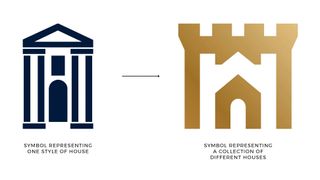 Historic Houses rebrand before and after