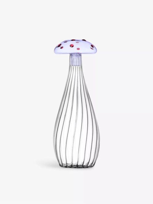 The Alice Collection Mushroom-Lid Borosilicate Glass Bottle 36cm