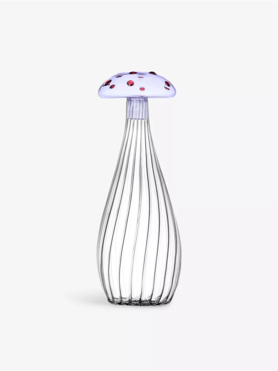 The Alice Collection Mushroom-Lid Borosilicate Glass Bottle 36cm