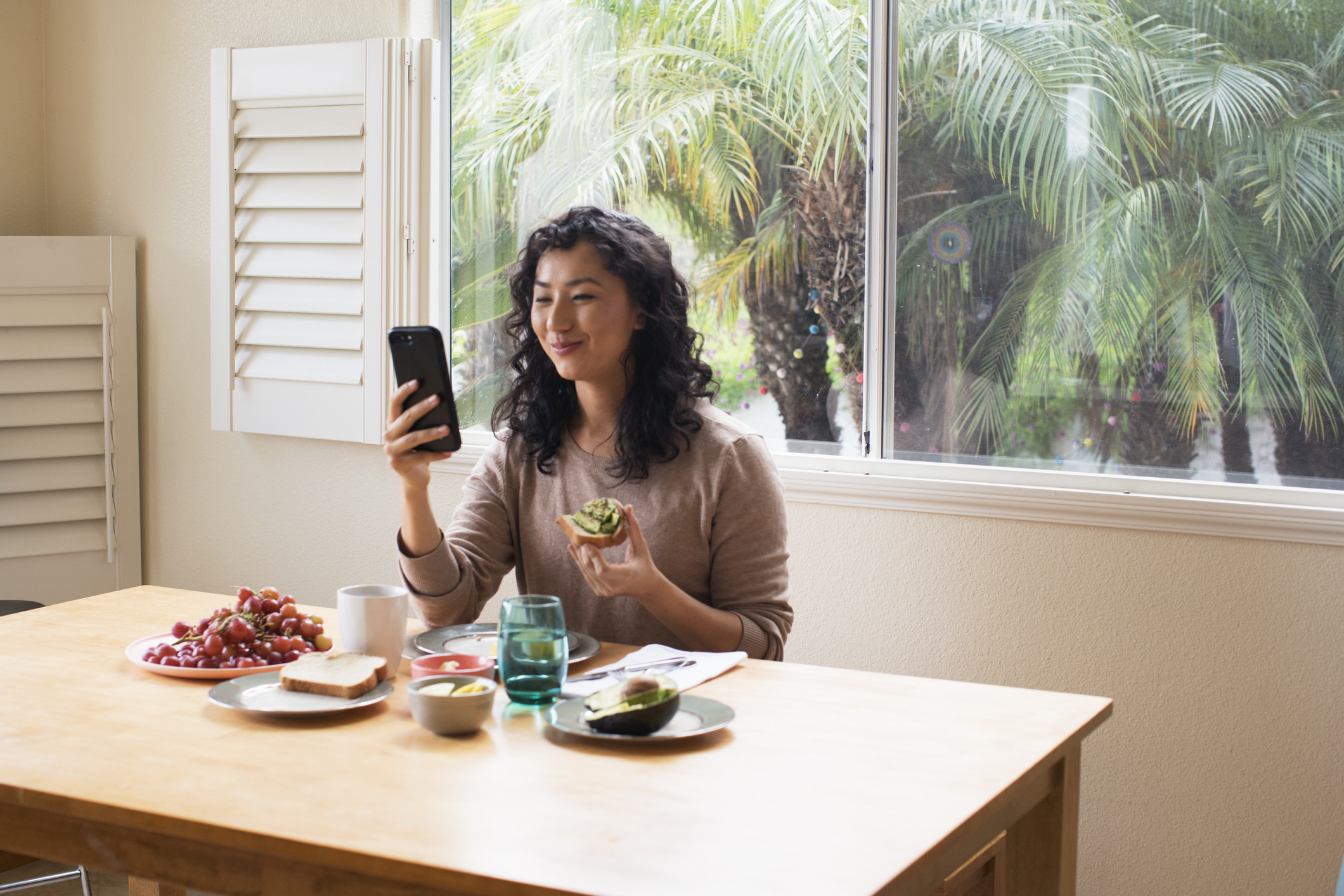 Woman researching how long does it take to gain weight