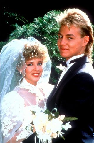 Neighbours' Scott and Charlene played by Kylie Minogue and Jason Donovan