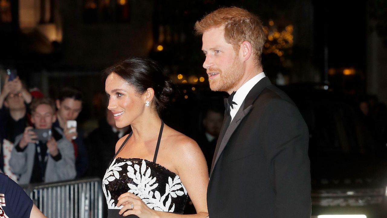 Meghan Markle Wears Safiyaa Halterneck Dress to the Royal Variety ...