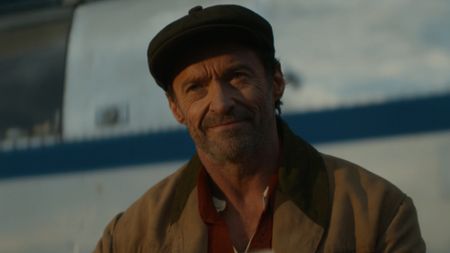 Hugh Jackman reading to the sheep in Sheep Detectives.