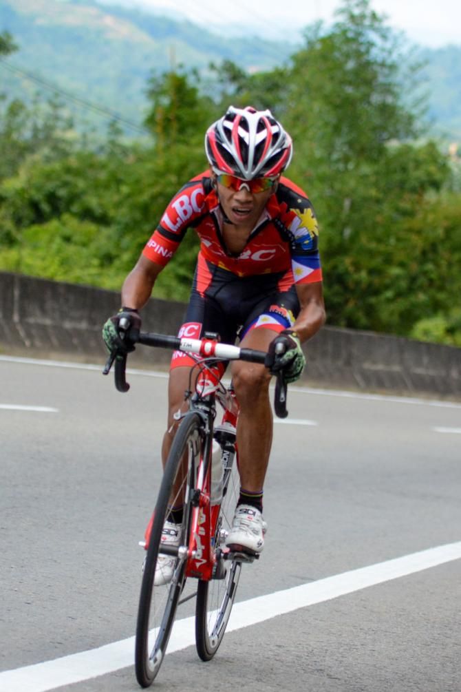 One of the Filipino riders from the LBC-MVPSF team