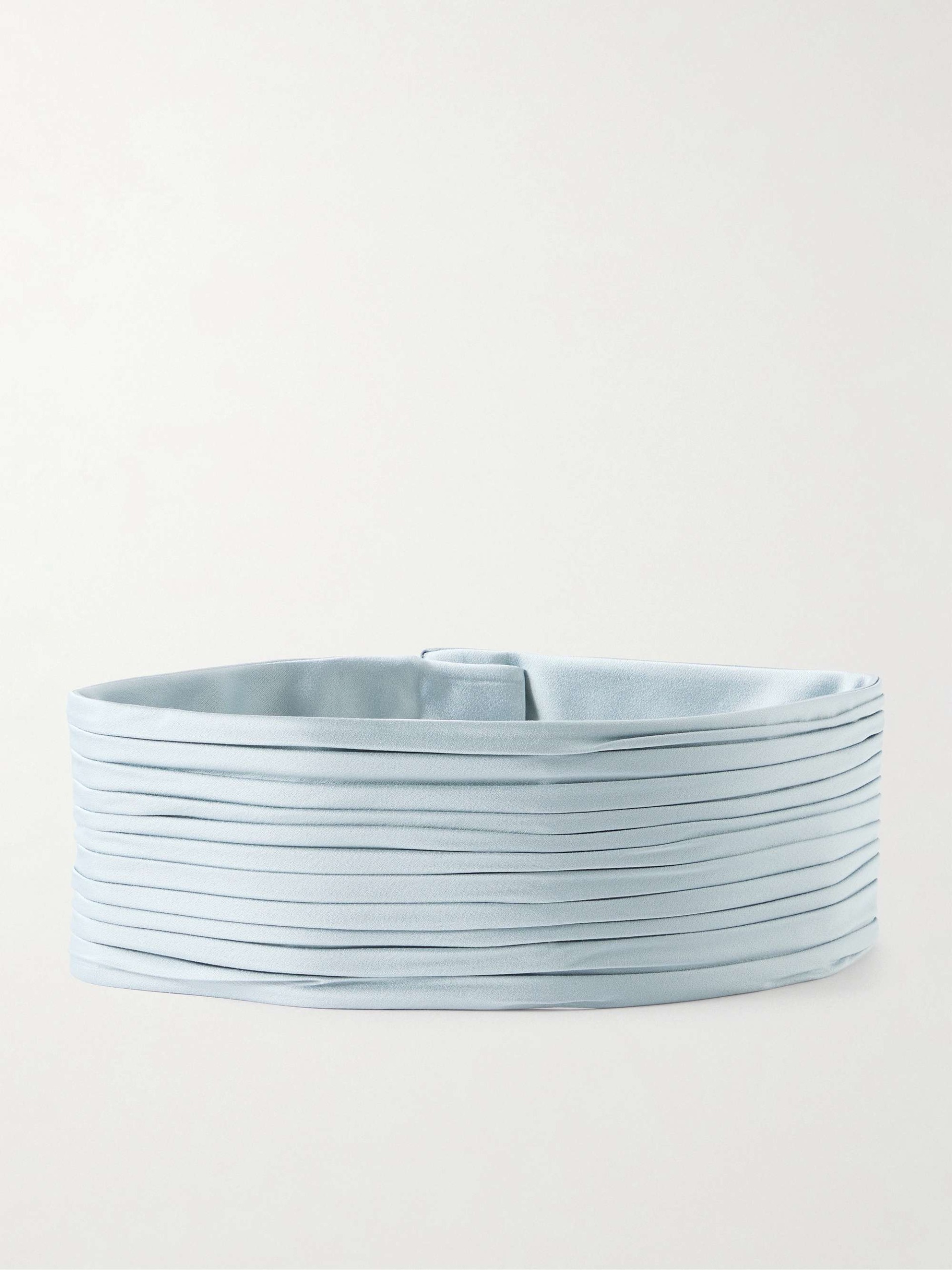 Plissé Satin Belt