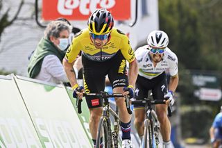 Primoz Roglic attacks early but misses Fleche Wallonne victory 