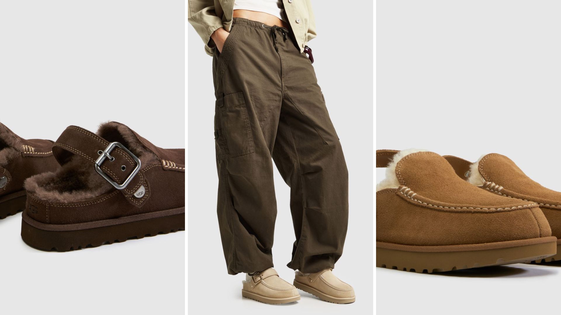 composite of UGG Goldenstar clogs