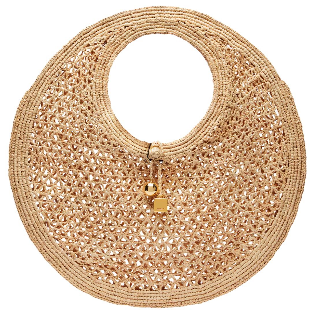 Jacquemus Spiaggia raffia tote bag