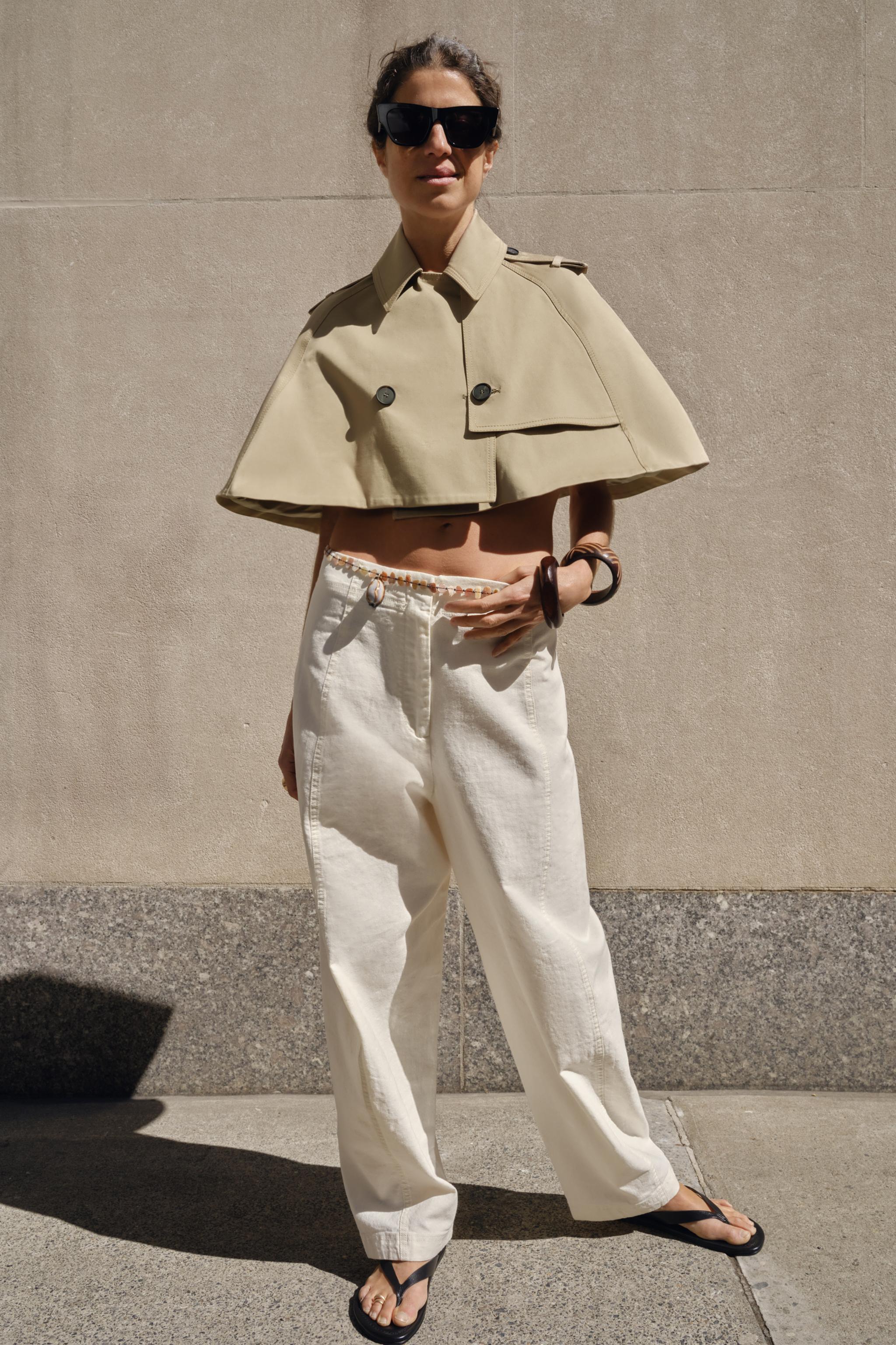 Zw Collection Linen Blend Trousers