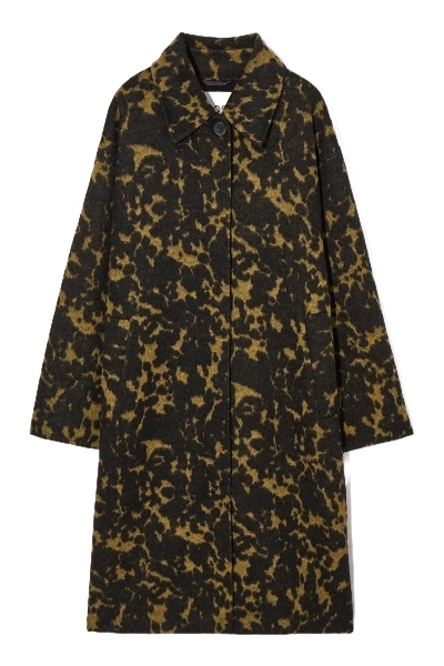 OVERSIZED ANIMAL-PRINT WOOL COAT