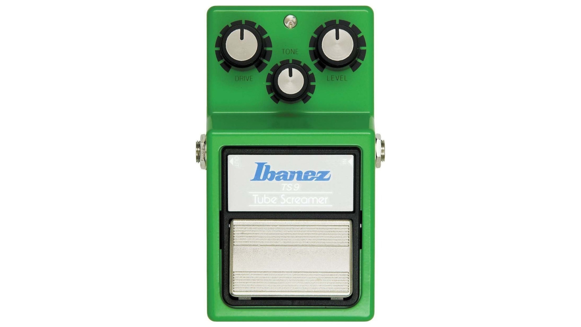 An Ibanez TS9 Tube Screamer overdrive pedal