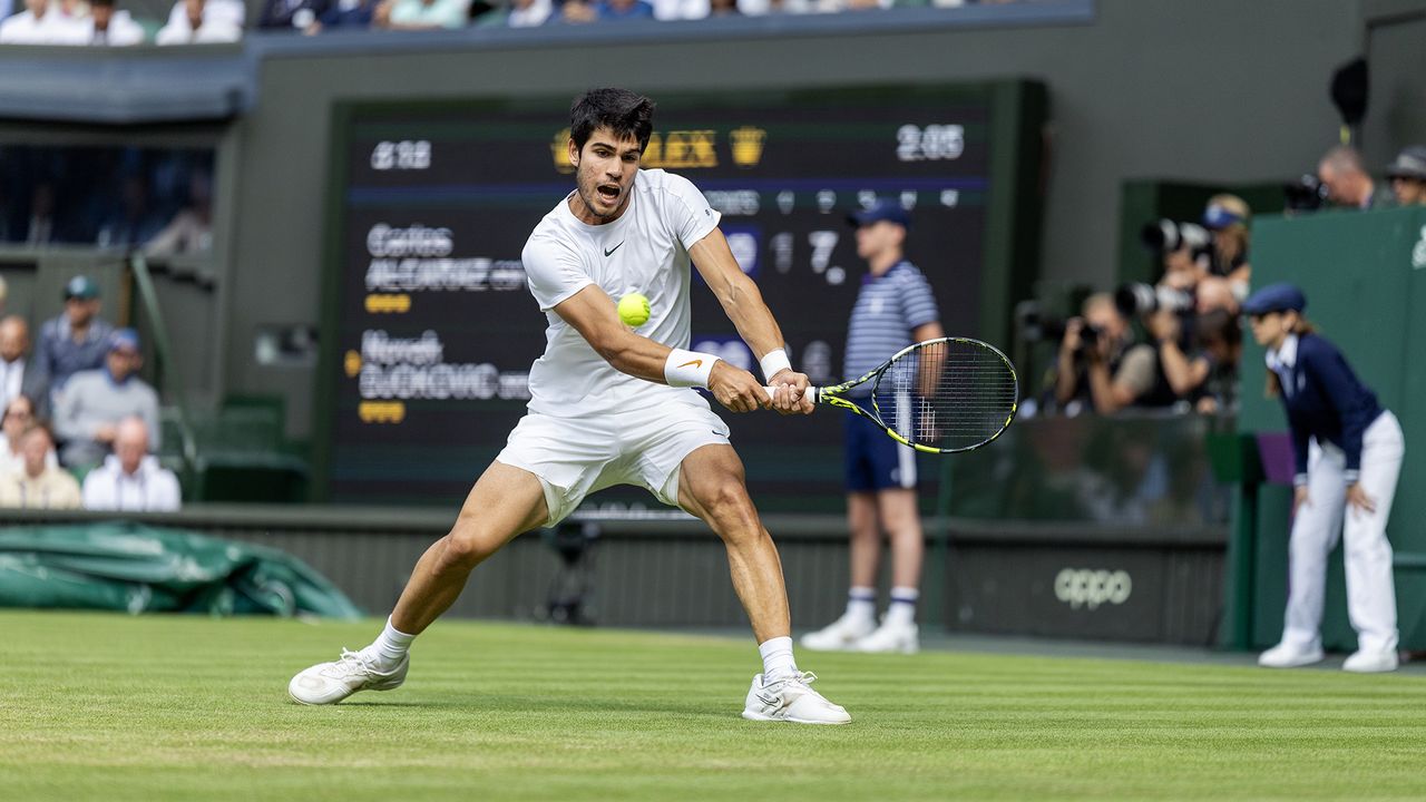 Carlos Alcaraz at Wimbledon 2023