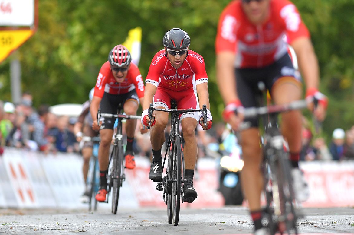 Julien Simon (Cofidis) prevented a Lotto Soudal clean sweep, slotting in for third