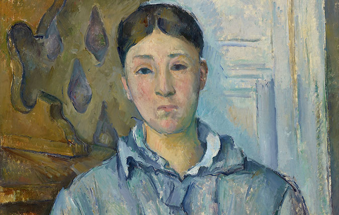 Madame Cézanne in Blue 1886-7. Part of the collection of the Museum of Fine Arts Houston and featured in the National Portrait Gallery’s exhibition of the painter’s work, 2017-18.