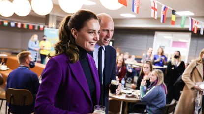 Kate Middleton, Duchess of Cambridge and Prince William, Duke of Cambridge during a tour of the Ulster University Magee Campus on September 29, 2021 in Derry/Londonderry, Northern Ireland.