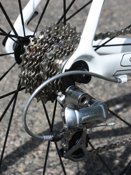 The rear derailleur gets upgraded to Shimano's Dura-Ace 7800 model.
