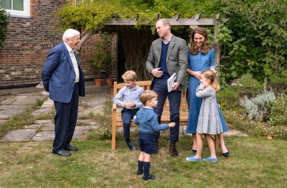 Prince George, Princess Charlotte, Prince Louis, Duke and Duchess of Cambridge, Sir David Attenborough