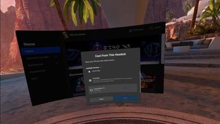 Oculus Quest 2 Cast Menu