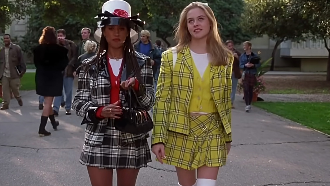 Cher matching plaid set iconic fashion Clueless 1995