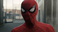 Close-up on Spider-Man in mask standing in an alleyway in Spider-Man: Brand New Day