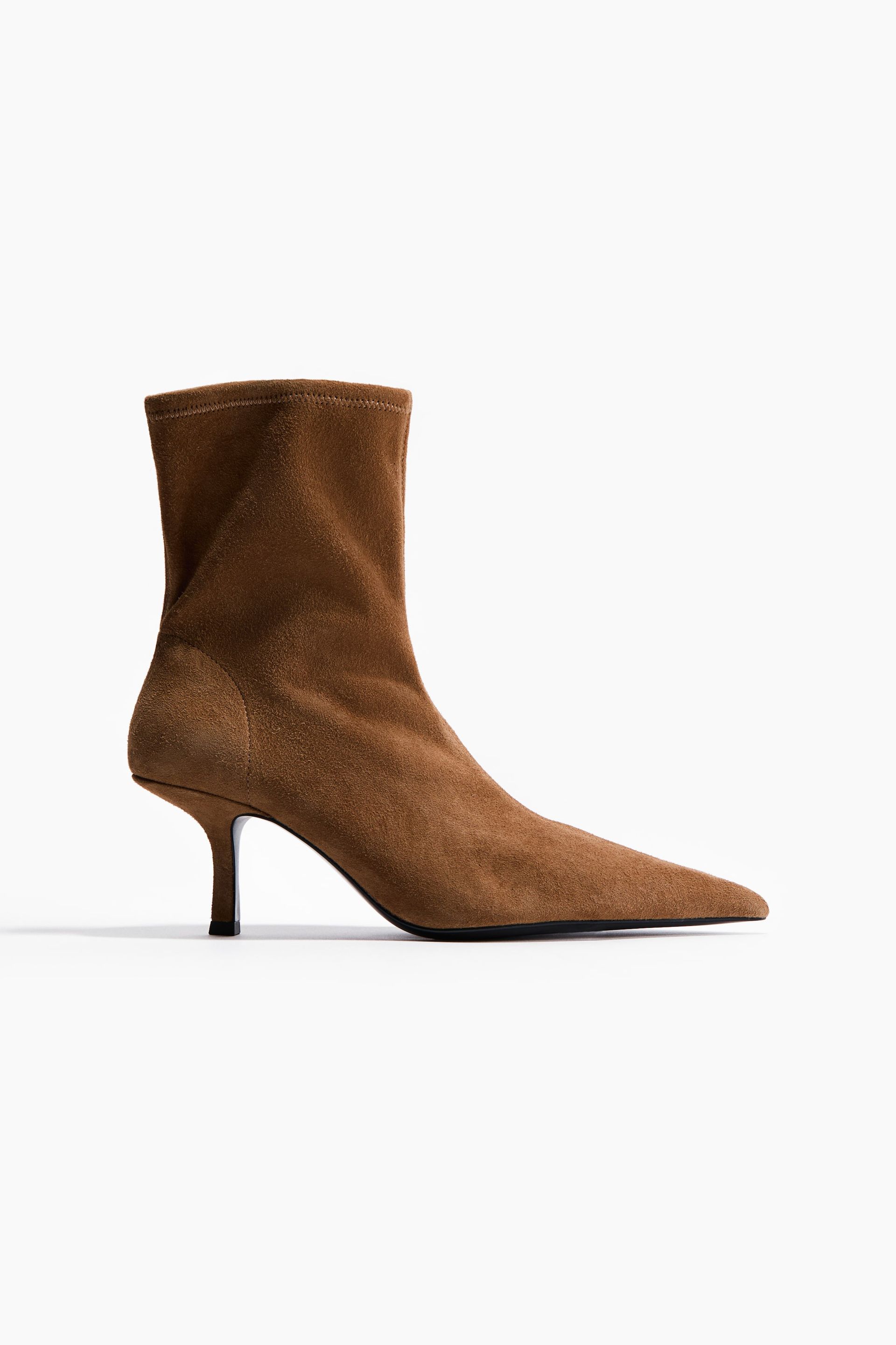 Leather Sock Boots - Black