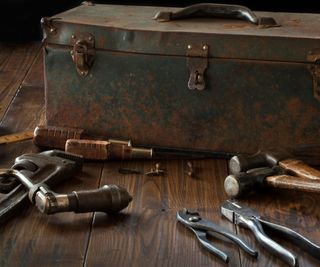 An antique toolbox