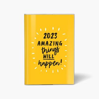 A5 Vinyl Bright Yellow Amazing Things Daily 2023 Diary
