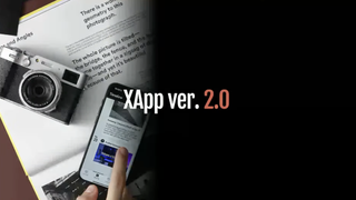 Screenshots of a presentation about the Fujifilm XApp