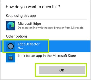 Select EdgeDeflector and click Ok