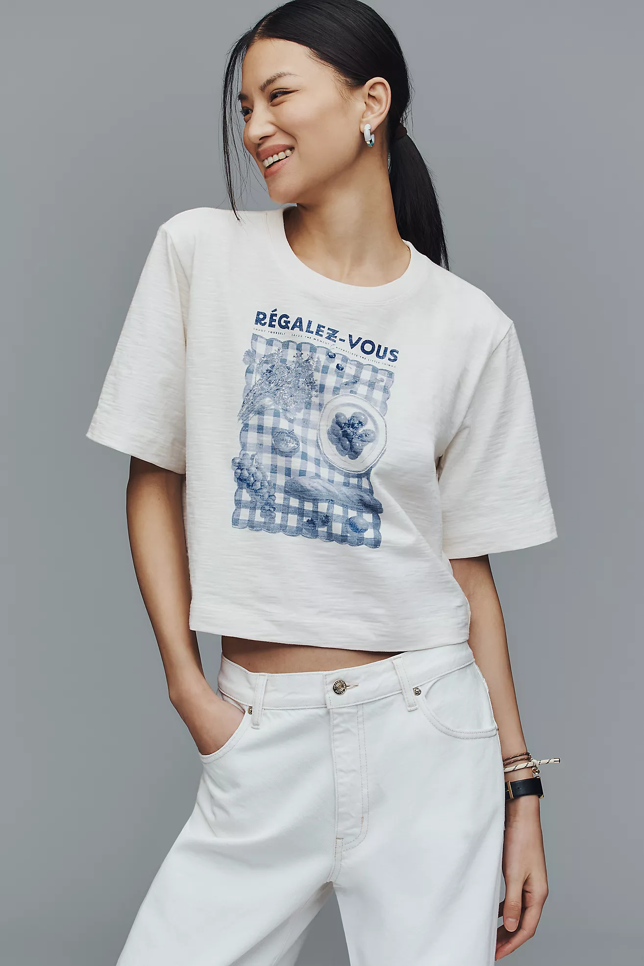 The Cory Short-Sleeve Boxy Tee by Maeve