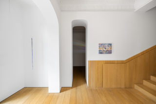 Minimalist interior of gagosian gallery in athens featuring one artwork