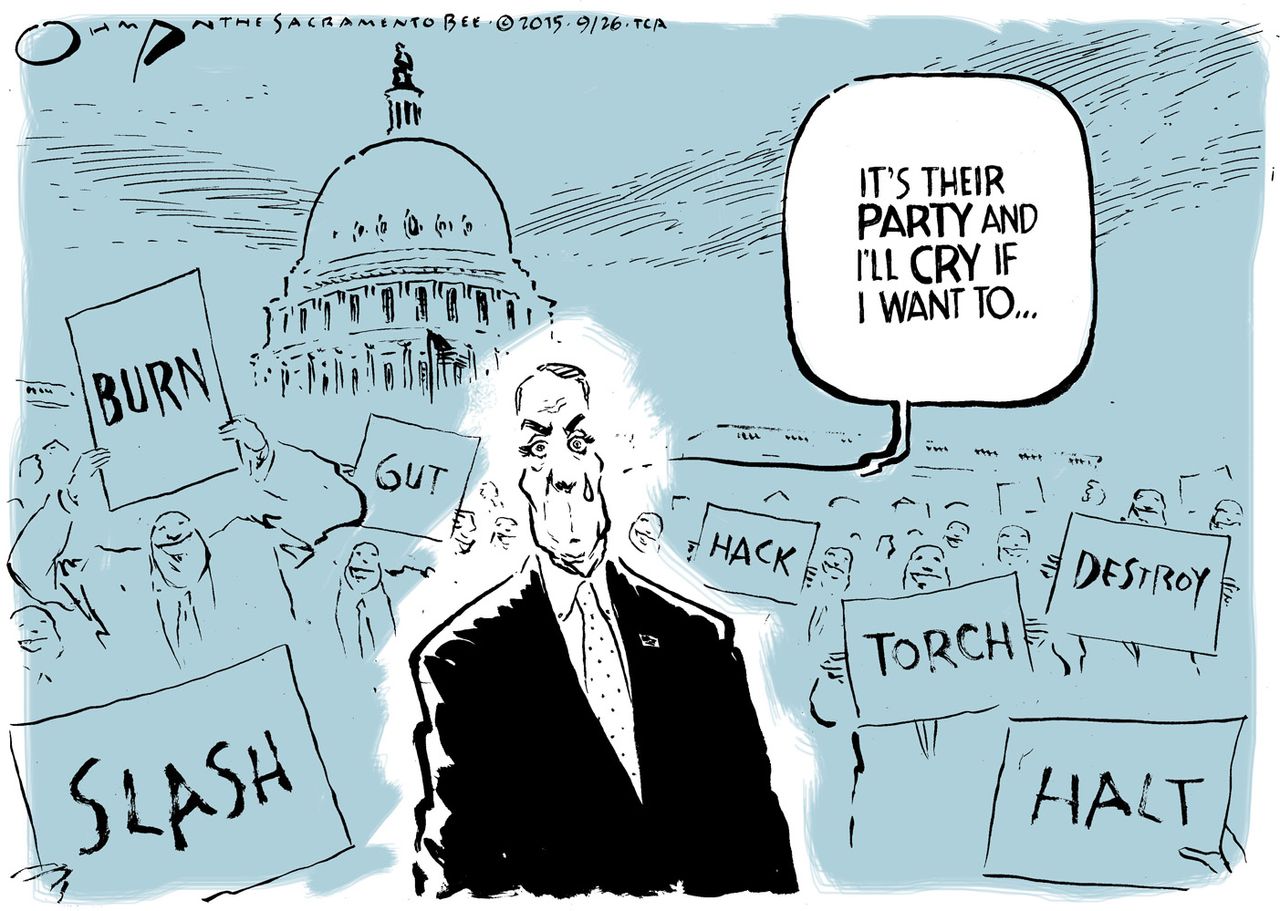 Political cartoon U.S. John Boehner