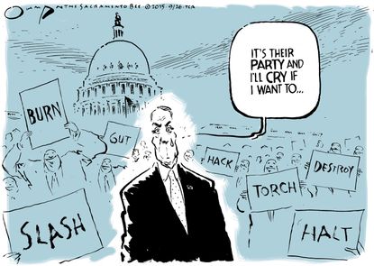 Political cartoon U.S. John Boehner