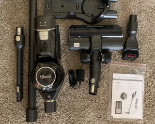 Image of Levoit attachments being unboxed at home