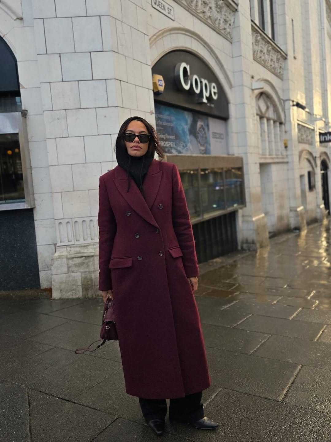 INFLUENCER 2026 WISH LIST: Astyleedit wearing a burgundy coat