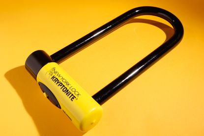 Yellow store bike lock