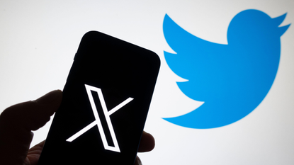 X and Twitter logos.