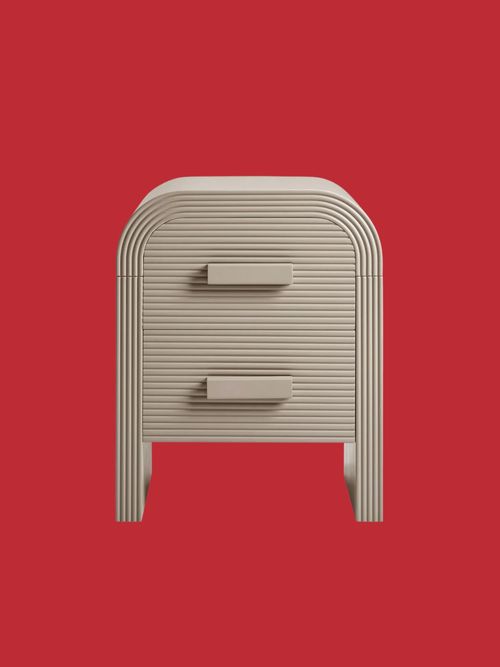 Susie 2 Drawer Bedside Table - Taupe