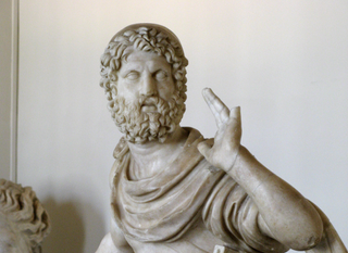 A Roman statue of Odysseus, the hero at the center of the Odyssey. 