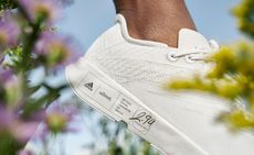 Adidas and Allbirds Futurecraft.Footprint trainer close-up